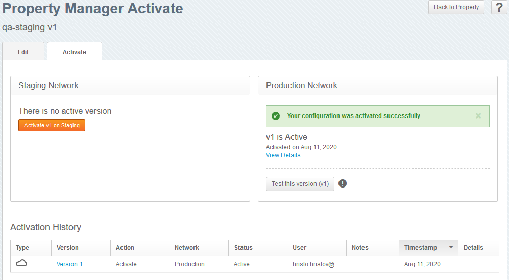 Activation Completed Successfully