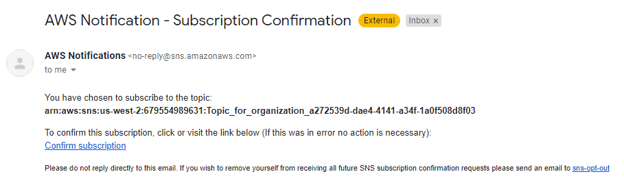 Store New Notification mail